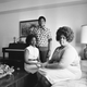Linda Brown Smith (right) and her two children pose in their Topeka, Kan., home on April 30, 1974.